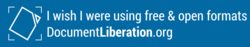 I wish I were using free and open formats